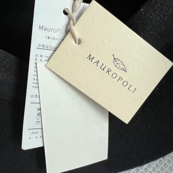 Mauropoli Hat Cap Black 100% Wool One Size NEW - Picture 8 of 8
